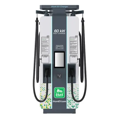 Statie de incarcare ultra rapida cu monetizare iHunt EV DC 60KW, 2 x CCS2 - Integrare iHuntEV