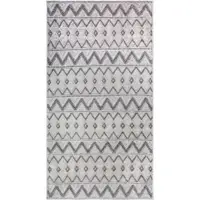 Covor tip traversă gri lavabil 80x200 cm Zig Zag – Vitaus