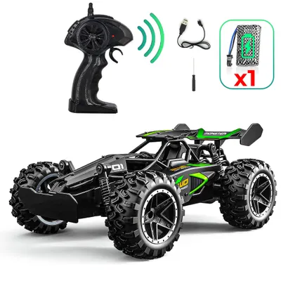 Masina cu telecomanda Monster RC Truck Timebox, 25km/h, 1:18, 2WD, Negru/Verde - Default Title