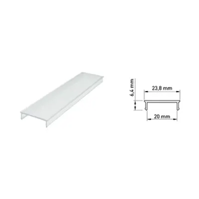 PMMA Cover TB flat / transparent 2m