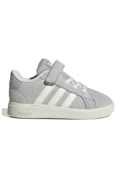 Pantofi sport Grand Court cu velcro - Gri/Alb murdar