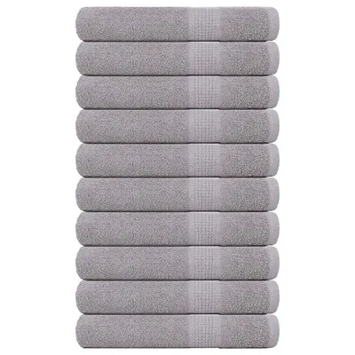 vidaXL Prosoape FROGN 10 buc., gri, 100x200 cm, 360 g/m²