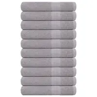 vidaXL Prosoape FROGN 10 buc., gri, 100x200 cm, 360 g/m²