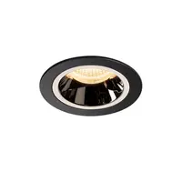Spot incastrat, NUMINOS M Ceiling lights, black Indoor LED recessed ceiling light black/chrome 3000K 20° gimballed, rotating and pivoting, including leaf springs,