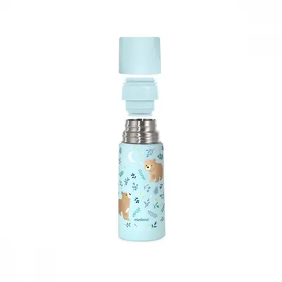Termos bleu cu ursuleti Miniland Thermy 350 ml