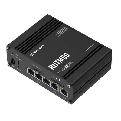 Router industrial 5G dual SIM Teltonika RUTM59, NSA 2.4, Cat19, 3.4 Gbps, 4x4 MIMO, IoT, 1x WAN, 4x LAN, GNNS
