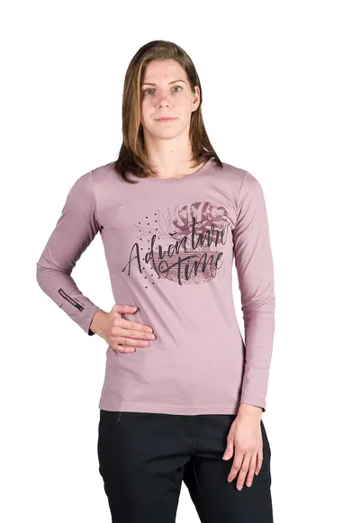 Bluza de bumbac organic cu imprimeu Diya - Roz somon
