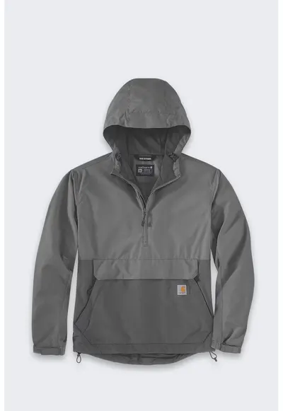 Geaca sport barbati nylon - impermeabila - cu gluga ajustabila - gri deschis
