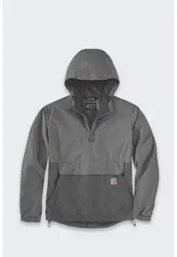 Geaca sport barbati nylon - impermeabila - cu gluga ajustabila - gri deschis