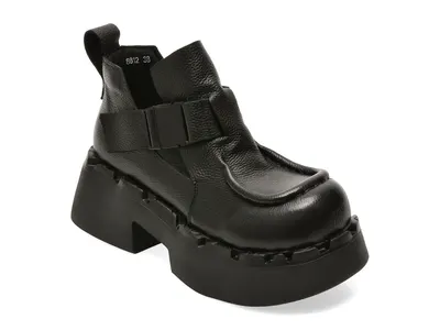 Ghete GRYXX negre, 8812, din piele naturala