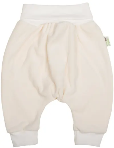 Pantaloni de pluș pentru bebeluşi Bio Baby - 80 сm, 10-12 luni, ecru