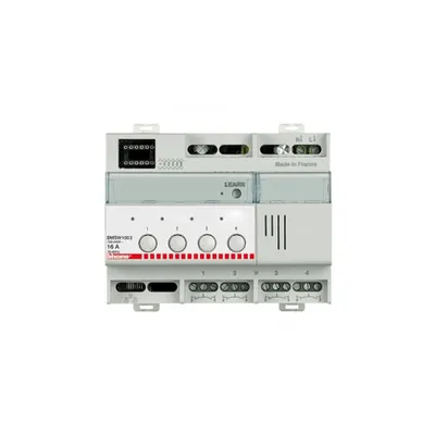MyHOME_Up DIN on/off lighting controller - 4 outputs 16 A - 6 module