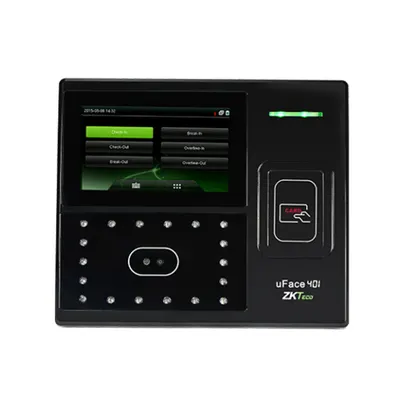 Controler de acces facial IP ZKTeco TA-UFACE-401-1, RFID, ecran 4.3 inch, 3.000 fete, 10.000 carduri, 100.000 evenimente