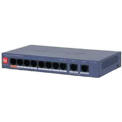 Switch Poe Dahua CS4010-8ET2GT-60, 8xRJ45 PoE, 2xRJ45 Gigabit, Long Distance PoE, Watchdog, Management cloud