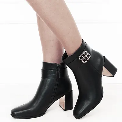 Botine negre elegante 6381A 114