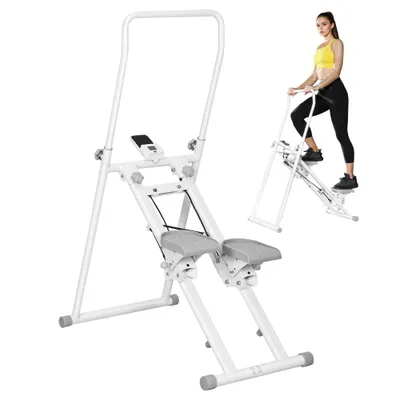Stepper vertical pliabil SPORTNOW cu mâner reglabil și monitor LCD