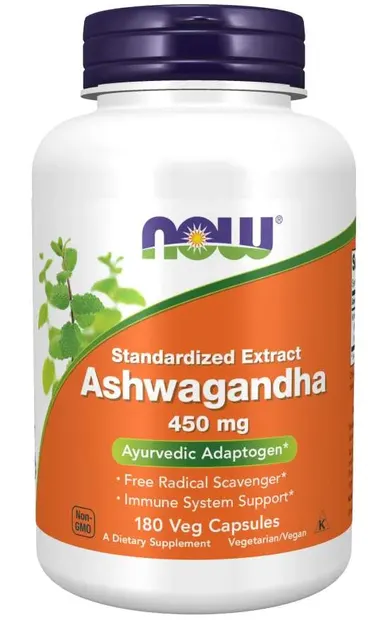 Ashwagandha Extract, 450 mg, 180 capsule, Now