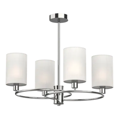 Candelabru Lukas 4xe14 Alb/crom
