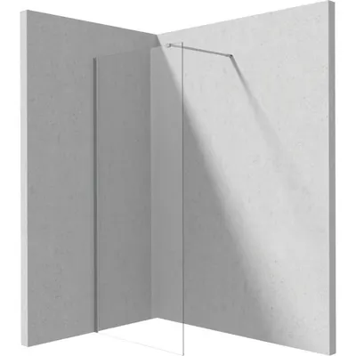 Paravan dus walk-in sticla securizata 100x195 cm otel slefuit Deante Prizma