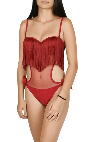 Costum baie intreg, Life Beach, bordo (Marime costum baie: M)