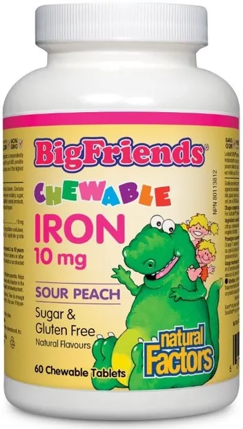 Big Friends Iron, 10 mg, 60 comprimate masticabile, Natural Factors
