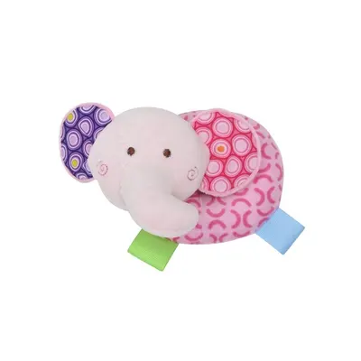 Zornaitoare din plus pentru bebelusi Lorelli Donut Elephant Pink