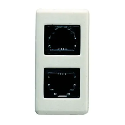 Priza Dubla - Rj11 - 2 Pairs -- 1 Module - System White