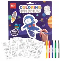 Set de stickere creative de colorat Apli Kids - Spațiu, 58 de piese