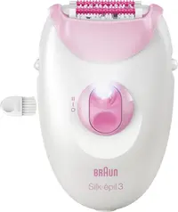 Epilator Braun - Silk-épil 3 3-000, alb/roz