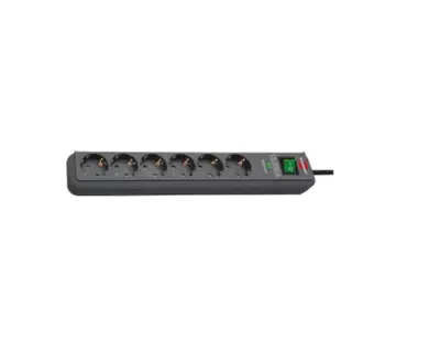 Prelungitor cu priza multipla, 6 posturi, 5m, Switch, Protectie 13.500A, Eco-Line, Brennestuhl