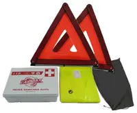 Kit AUTO: 1 X Trusa Medicala 2 x Triunghi Reflectorizant 1 X Vesta