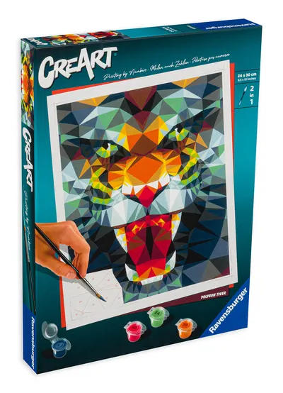 Set de pictură pe număr Ravensburger CreArt - Tigru