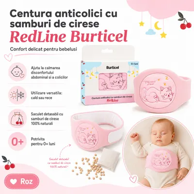 Pachet nou nascuti fetita, centura anticolici, seringi lavaj nazal, camera de inhalare, aparat de aerosoli, aspirator nazal, ser fiziologic izotonic, pompa manuala de san, termometru non-contact