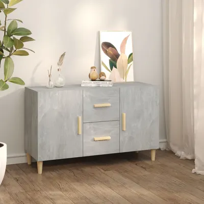 vidaXL Servantă, gri beton, 100x36x60 cm, lemn prelucrat