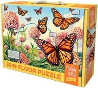 Puzzle pentru podea Cobble Hill din 35 piese - Ciclu de viață al fluturelui Monarch