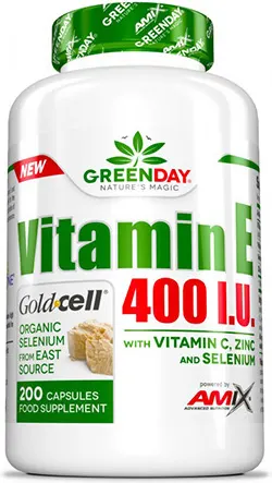 GreenDay Vitamin E, 400 IU, 200 capsule, Amix