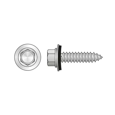 Surub Autofiletant pentru Tabla + Saiba 16mm Otel Zincat-6.3x 32