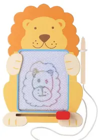 Placă magnetică din lemn pentru desen Orange Tree Toys - Lion
