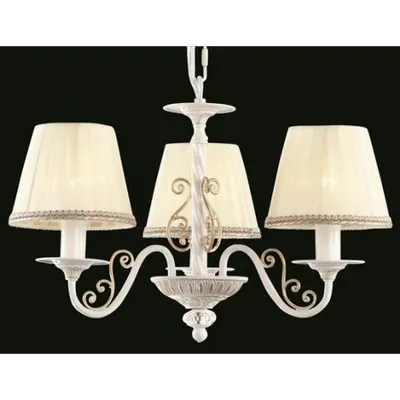 Candelabru Elegant Sunrise,3 becuri dulie E14, 230V,D.50cm, H.34 cm,Alb-Auriu