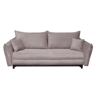 Canapea CAMILLE extensibila, 3 locuri, cu arcuri si lada depozitare, roz pudra, 238x115x95 cm