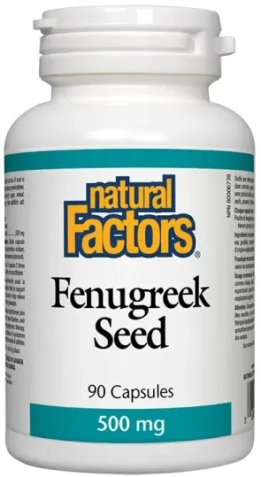 Fenugreek Seed, 500 mg, 90 capsule, Natural Factors