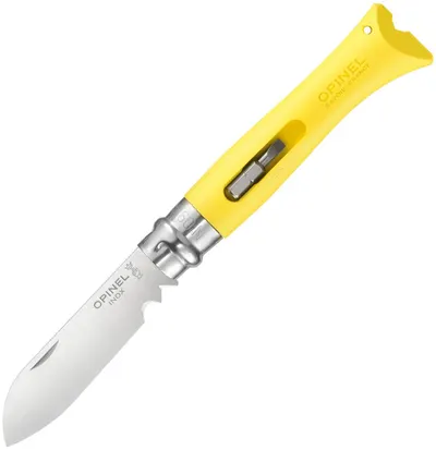 Cuțit pliabil pentru meșteri Opinel - №9, DIY, galben