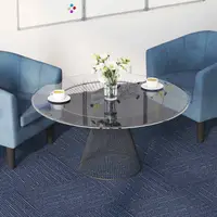 vidaXL Placă de carpetă Striped Blue 50 x 50 cm 4 buc. PP și bitum