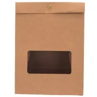 Cutie stand up cu fereastră și capsă - kraft (set 25 buc) - 15x8x20cm - Default Title
