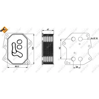 Radiator ulei, ulei motor NRF 31754