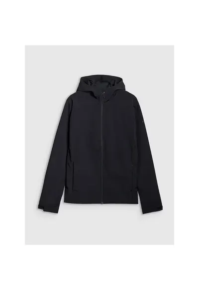 Jacheta softshell barbati membrana NeoDry 5000 - Poliester - rezistenta la vant - gluga - negru