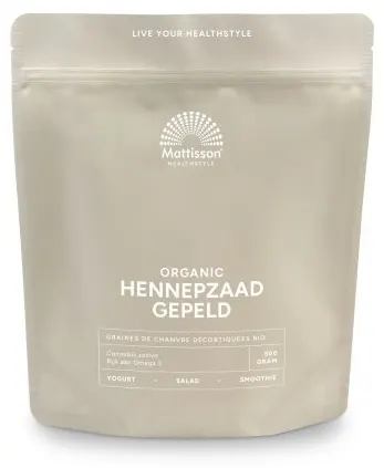 Organic Hemp Seeds Hulled, 500 g, Mattisson Healthstyle