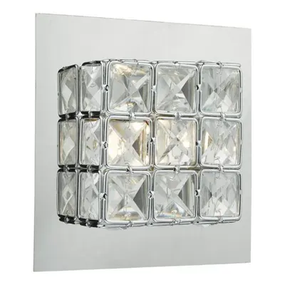 Aplica Imogen Wall Light Polished Chrome Glass LED