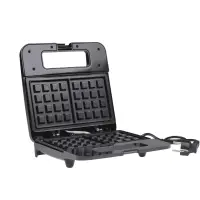 Aparat de facut gofre, placi antiaderente, 800W, inox, 22x22.5 cm Engros