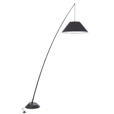 Lampa podea Campanula - H(min) 2350mm, H(max) 2350mm, W 550mm, L 1730mm , Black, 1 X E27 (60W), Metal and Concrete, Fabric, IP20, 10.16kg